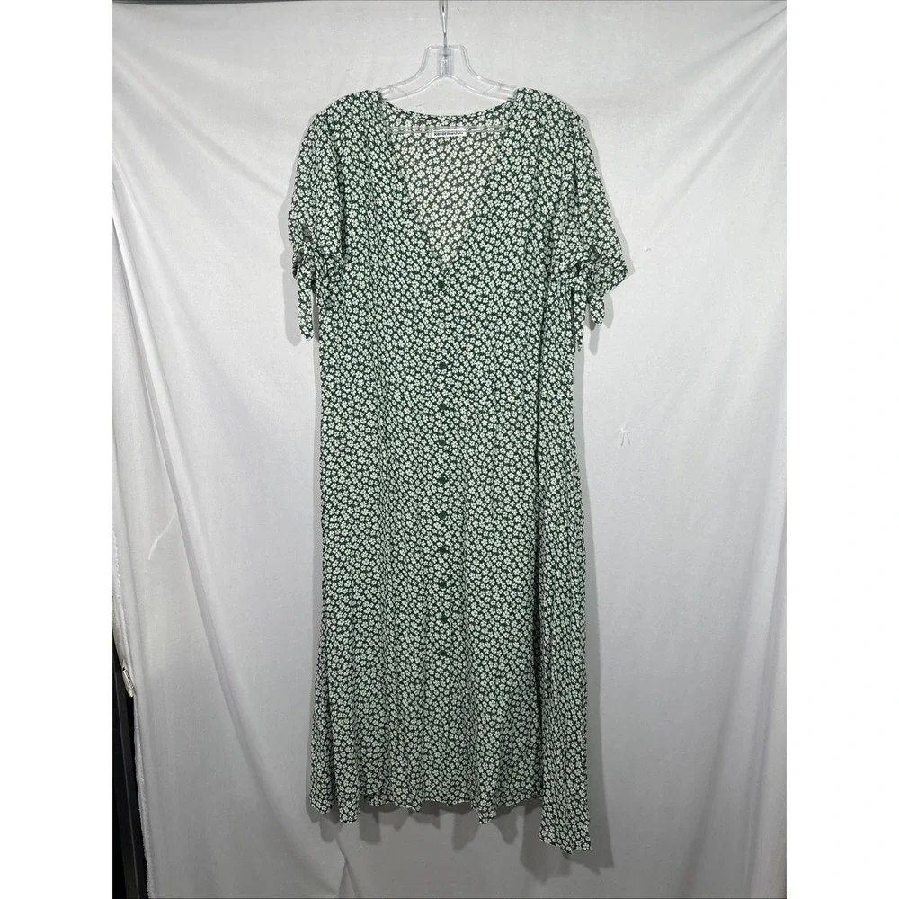 NWT $218 REFORMATION [ 16 ] Rosalinda Floral Tie Sleeve Dress In Venezuela T2134 - Picture 9 of 16